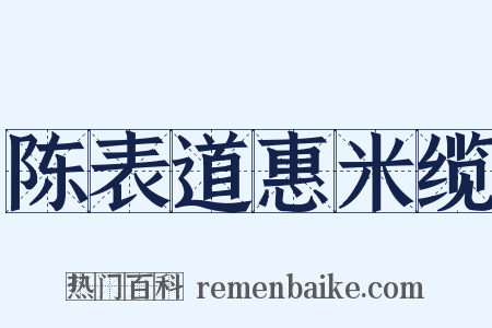 陈表道惠米缆是什么意思的图片